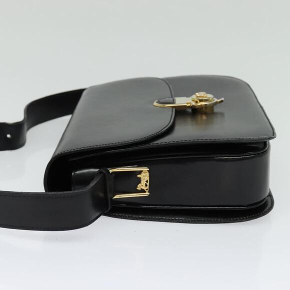 CELINE Shoulder Bag Leather Black Gold - Picture 4 of 13
